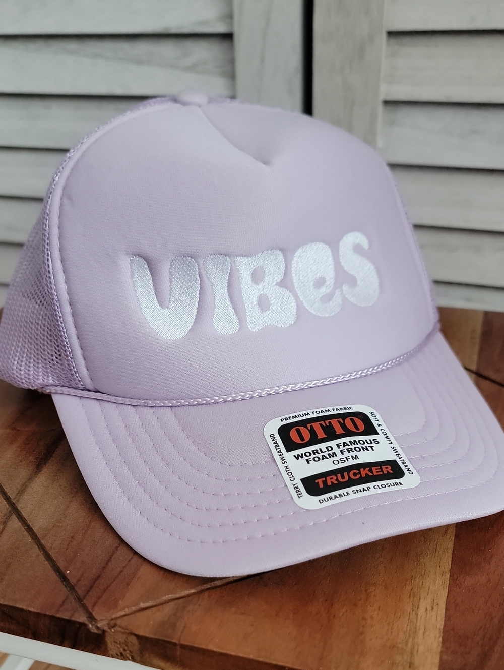 OTTO Lilac VIBES Foam Front Trucker Hat